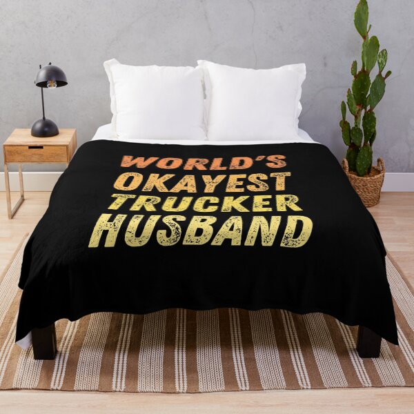 Item preview, World's okayest trucker husband |funny truck designed and sold by Happiness-pills.