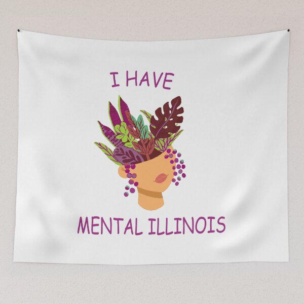 Item preview, purple crazy plant lady head planter pot i have mental illinois designed and sold by XXgooddeedXX.