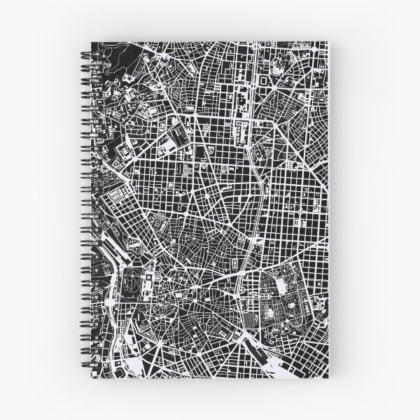 Item preview, Madrid city map black&white designed and sold by PlanosUrbanos.