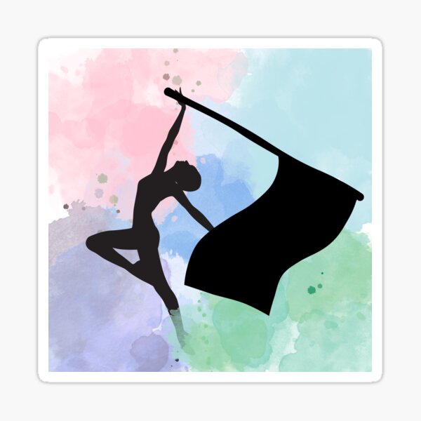 color guard flag watercolor Sticker