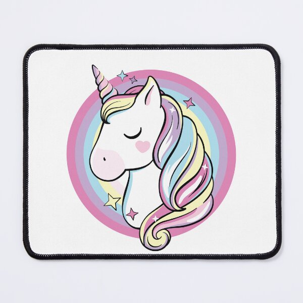 Item preview, Cute Classic Cartoon Pastel Rainbow Unicorn Head designed and sold by RoguePixel.