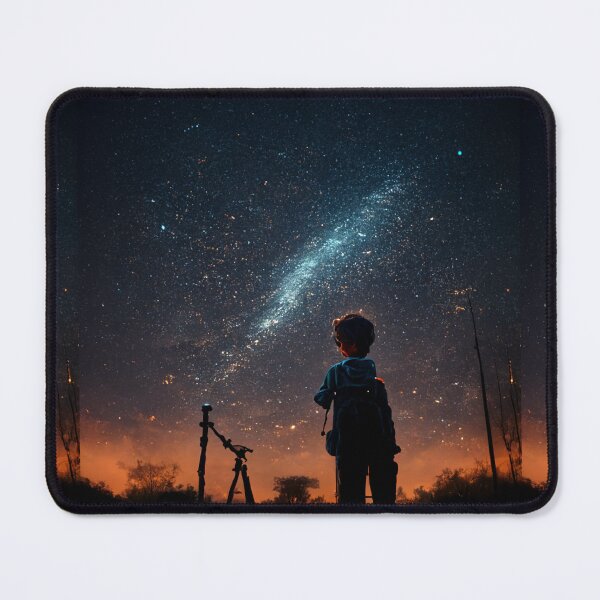 Item preview, a boy standing starring into the milkyway designed and sold by ElMafioso1000.