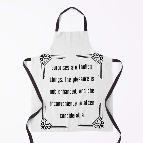 Item preview, Jane Austen Quote From Emma - Surprises are foolish things. The pleasure is not enhanced, and the inconvenience is often considerable. designed and sold by violet-hope.
