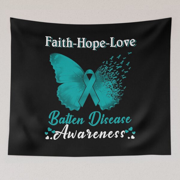 Item preview, Faith Hope Love Butterfly Batten Disease Awareness designed and sold by Gillosina.