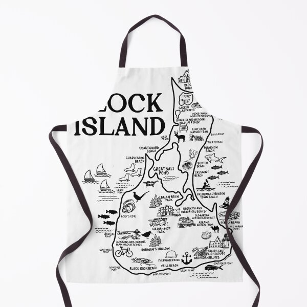 Item preview, Block Island Map Art designed and sold by fiberandgloss.