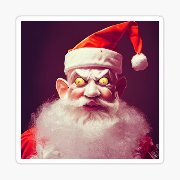 Krampus Scary Santa - Halloween Theme Sticker