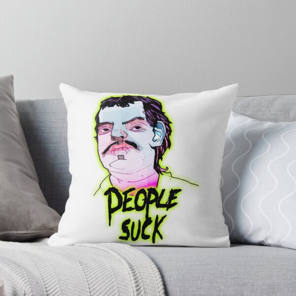 Item preview, PEOPLE SUCK cartoon sketch graffiti face / Cool and Funny quotes designed and sold by DRK7DSGN.