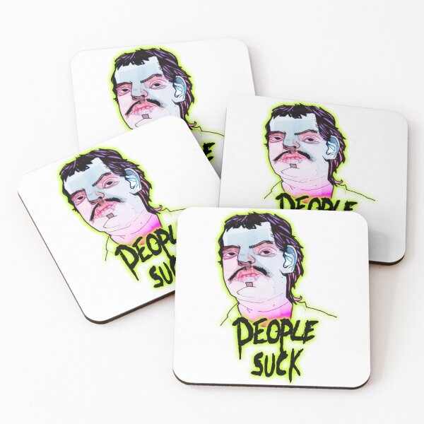 Item preview, PEOPLE SUCK cartoon sketch graffiti face / Cool and Funny quotes designed and sold by DRK7DSGN.