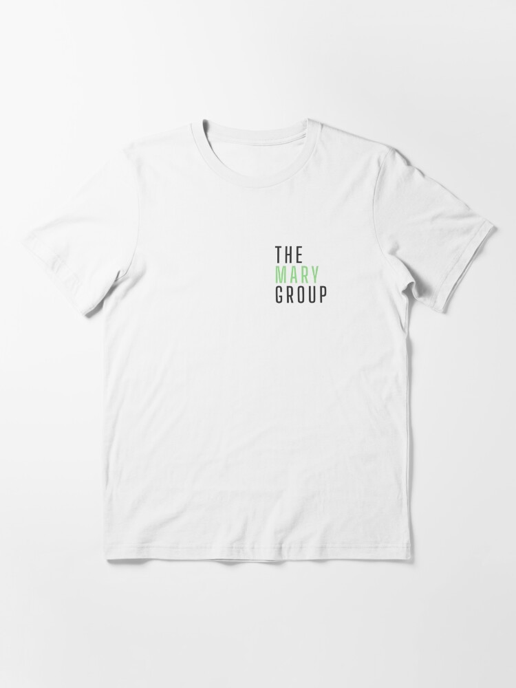 Thumbnail 2 of 7, Essential T-Shirt, The Mary Group wordmark green/black designed and sold by TheMaryGroup.