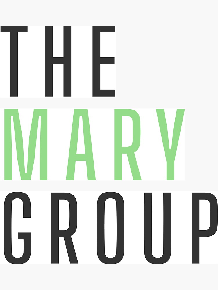 Thumbnail 3 of 3, Sticker, The Mary Group wordmark green/black designed and sold by TheMaryGroup.