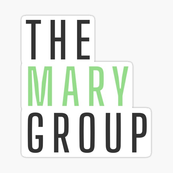 The Mary Group wordmark green/black Sticker