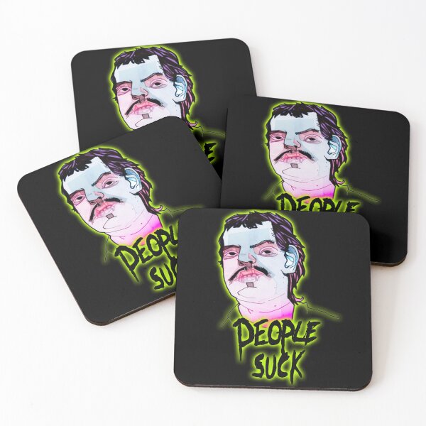 Item preview, PEOPLE SUCK cartoon sketch graffiti face black / Cool and Funny quotes designed and sold by DRK7DSGN.