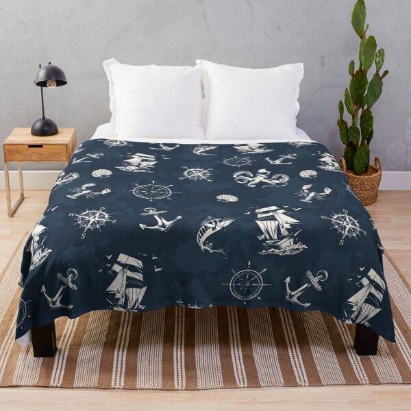 Item preview, Ocean map with ships in and marine animals pattern designed and sold by NourmasDesigns.
