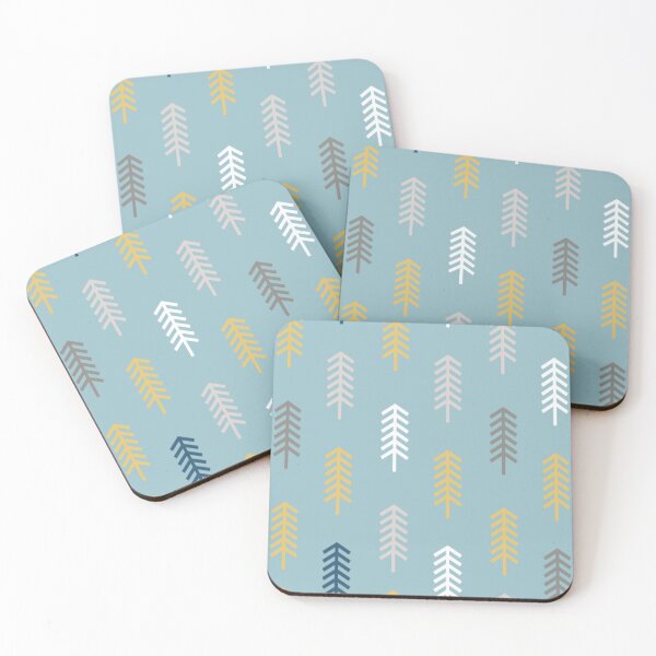 Item preview, Minimalist Tree Pattern In Blues designed and sold by handsoftime2020.