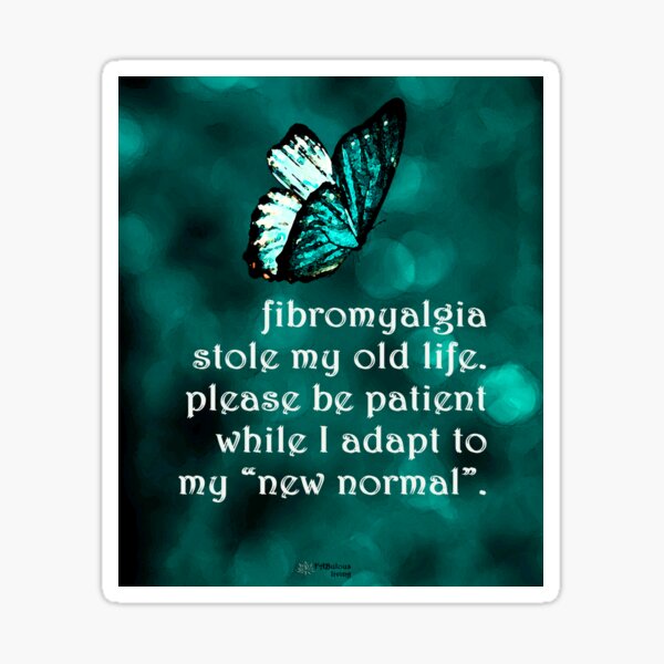 Fibromyalgia Stole My Old Life Butterfly Sticker