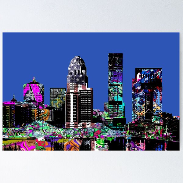 Louisville skyline art print, Kentucky poster, canvas – Loose Petals