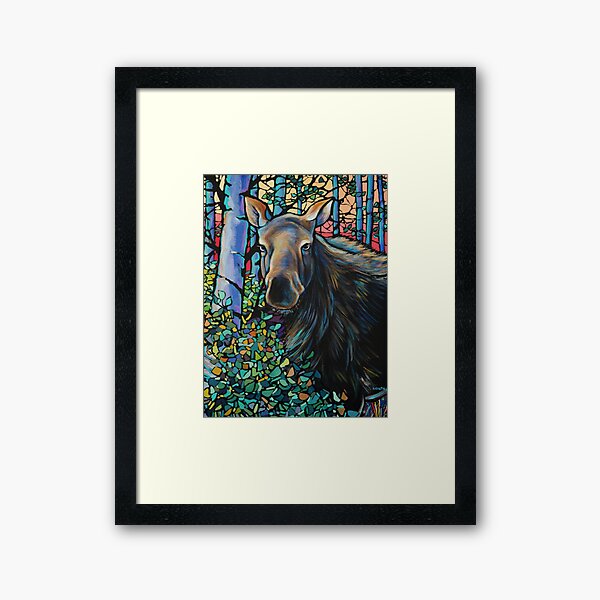 Moose in Summer Framed Art Print