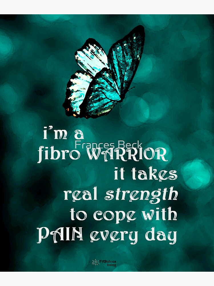 Thumbnail 3 of 3, Sticker, I'm a Fibromyalgia Warrior - Real strength Butterfly designed and sold by FABulous-living.