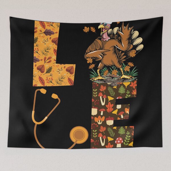 Item preview, Love Turkey Stethoscope Nurse Life Thanksgiving Autumn Fall Women designed and sold by Med ing.