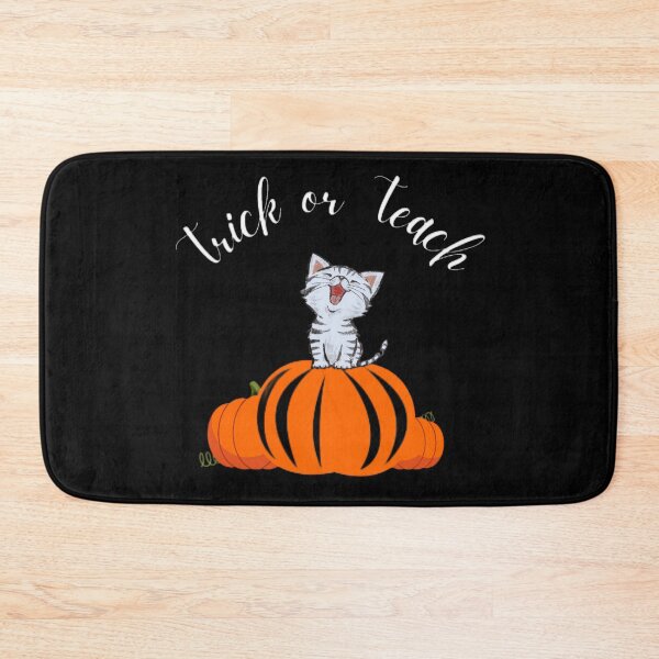 Item preview, Trick or Trick Cute Cat with Pumpkins designed and sold by Rsagur12.