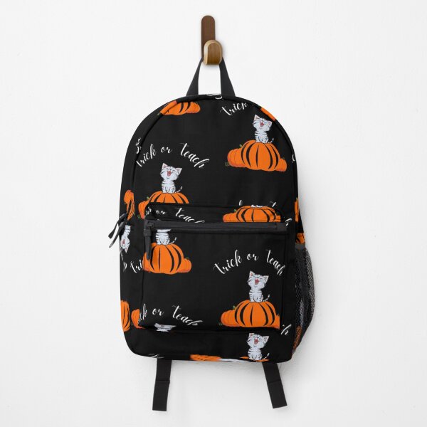 Item preview, Trick or Trick Cute Cat with Pumpkins designed and sold by Rsagur12.