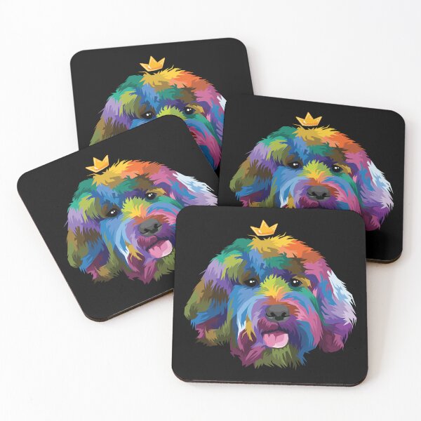 Item preview, Cockapoo - Cocker Spaniel Colorful Dog illustration designed and sold by blackdogshop.