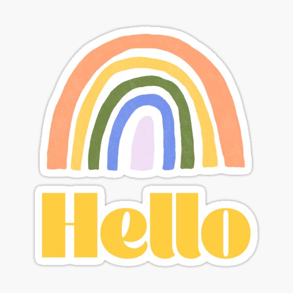 Item preview, Cute Rainbow Boho Hello Greetings Positive Fun Kind Inspire designed and sold by goodprana3891.