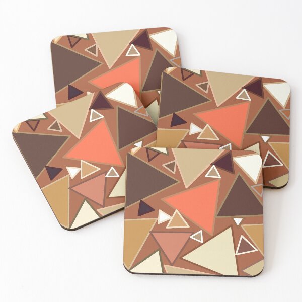 Item preview, Mid-Century Modern Triangles, Tan, Brown and Beige designed and sold by Marymarice.