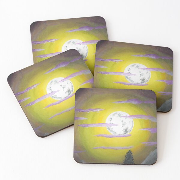 Item preview, Full moon with lavender clouds designed and sold by mkfloriomanning.