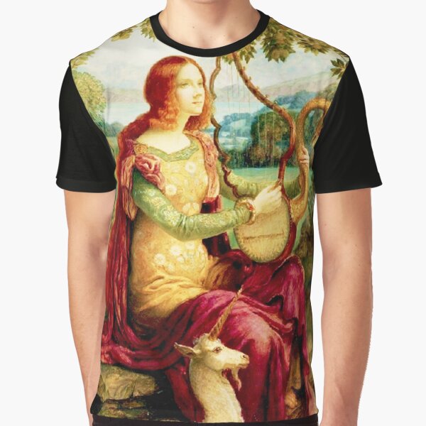 HD Armand Point Lady with unicorn, (1898) High definition Graphic T-Shirt