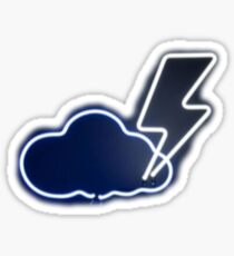 Lightning Neon Sign Sticker
