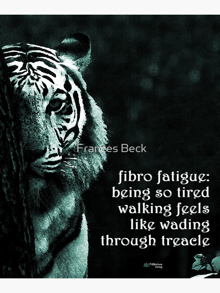 Thumbnail 3 of 3, Sticker, Fibro Fatigue Tiger designed and sold by FABulous-living.