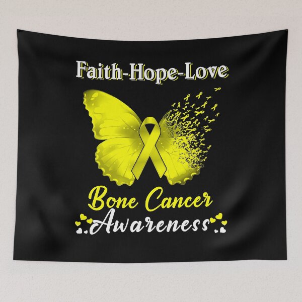 Item preview, Faith Hope Love Butterfly Bone Cancer Awareness designed and sold by Gillosina.