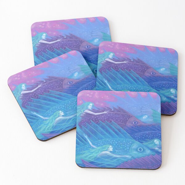 Item preview, Ocean Nomads, Mermaids Gigantic Fish, Sea Fairy Tale Fantasy designed and sold by Julia Khoroshikh.