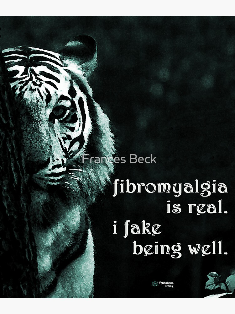 Thumbnail 3 of 3, Sticker, Fibromyalgia is Real Tiger designed and sold by FABulous-living.