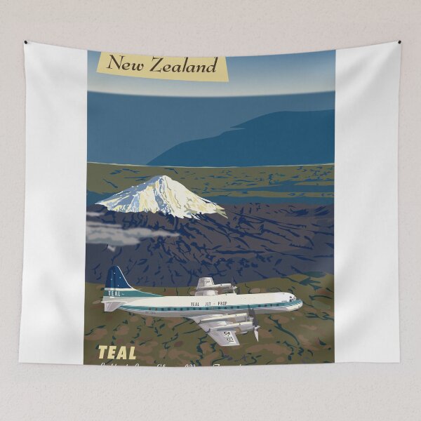 Item preview, Mount Taranaki and Lockheed L-188 Electra, New Zealand, 1959 designed and sold by contourcreative.