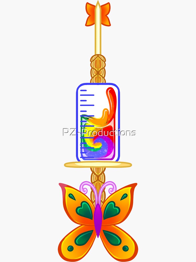 “Pride Butterfly Syringe” Sticker for Sale by PZ-Productions | Redbubble
