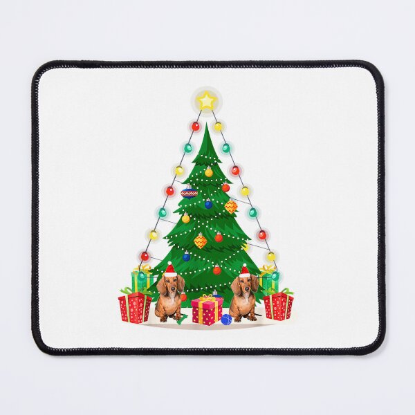 Item preview, Christmas Tree with Dachshund and Lights designed and sold by BeansHotTees.