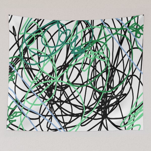 Item preview, Greens Abstract Swirl designed and sold by ChicknDoodlSoup.
