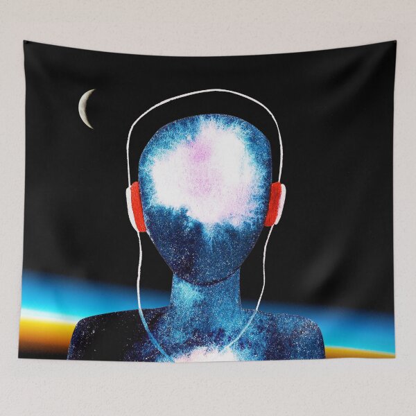Item preview, Meditation Man and Crescent Moon designed and sold by RealmsBeyond.