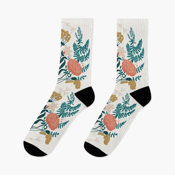 Item preview, Vintage ivory coral green gold forest berries fern floral designed and sold by Bridgett3602.