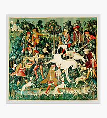HD The Unicorn is Attacked (1495) Photographic Print