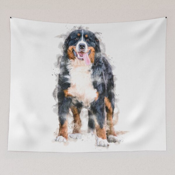 Item preview, Bernese Mountain Dog Watercolour Artwork designed and sold by Typeglyphs.