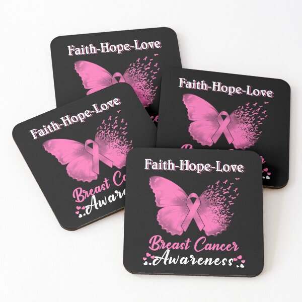 Item preview, Faith Hope Love Butterfly Breast Cancer Awareness designed and sold by Gillosina.