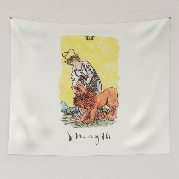Item preview, Strength Major Arcana RWS Tarot Card Painting designed and sold by ApolloTarot.