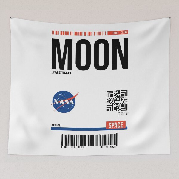 Item preview, Space Ticket To The Moon designed and sold by MPazM.