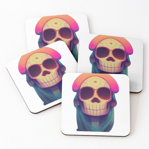 Item preview,  Skull Womens With Headphones-Music Skull -Skull girl Wearing Headphones designed and sold by hassendz.