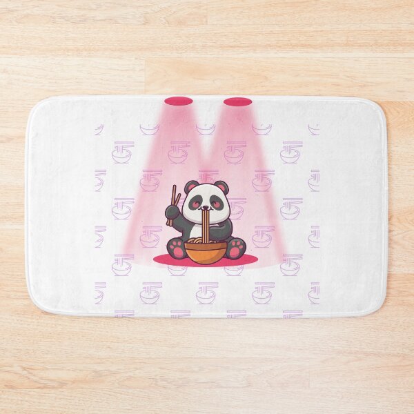 Item preview, Cute panda eating ramen noodles cartoon designed and sold by Haron20.