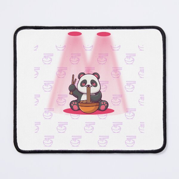 Item preview, Cute panda eating ramen noodles cartoon designed and sold by Haron20.