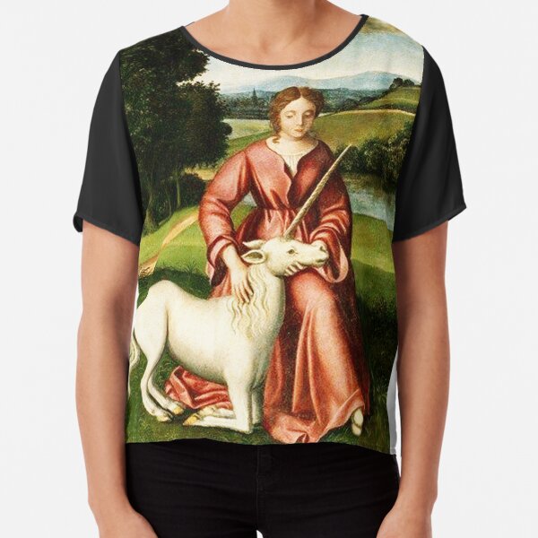 HD The virgin and the unicorn (1510) Chiffon Top